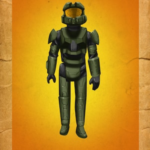 Halo Bootleg Master Chief giocattolo - cartolina d'auguri