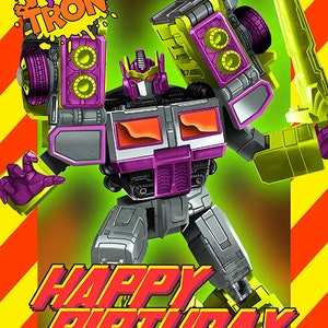 Transformers - Toxitron Birthday Card