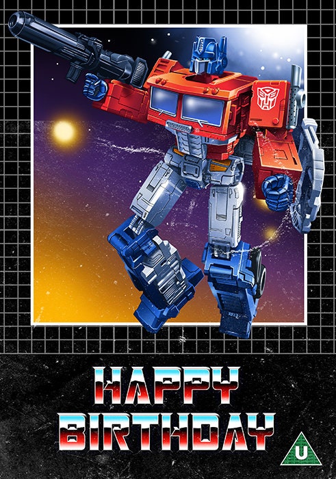 Transformers Optimus Prime Birthday Card - Etsy
