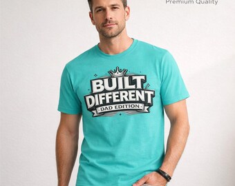 Camiseta "Built Different Dad Edition" para el Día del Padre / Camiseta con tipografía "Dad"