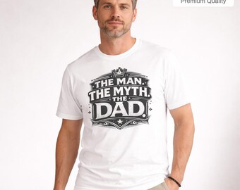 Camiseta estilo vintage "El hombre, el mito, el papá" / Regalo para el Día del Padre