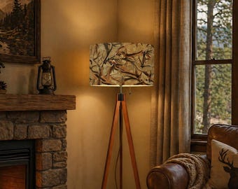 Deer Antler Tripod Floor Lamp (Made in USA) Woodland Home Decor