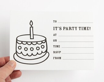 Fill In Invitations Etsy