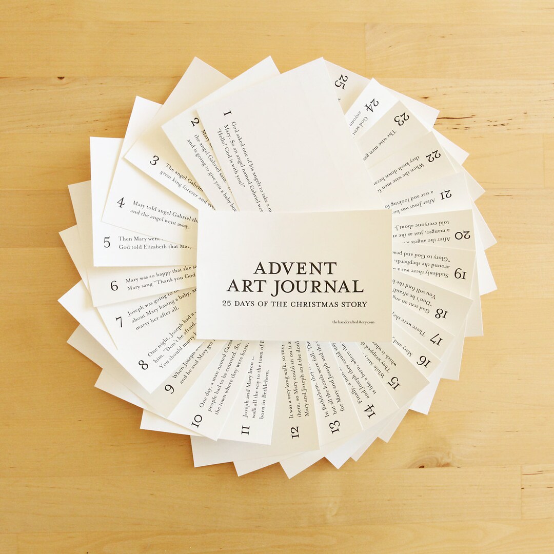 Advent Art Journal 5x7 Printable Nativity Advent Calendar Christmas