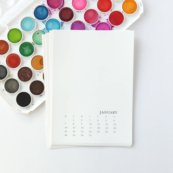 2019 printable calendar 5x7 monday sunday printable monthly etsy 5x7 printable calendar