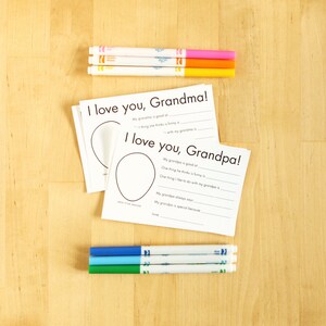 Je t'aime cartes imprimables grand-mère/grand-père - Cadeaux grand-parent personnalisés Cadeaux grand-mère pour enfants Cadeaux grand-père Cadeaux grand-mère