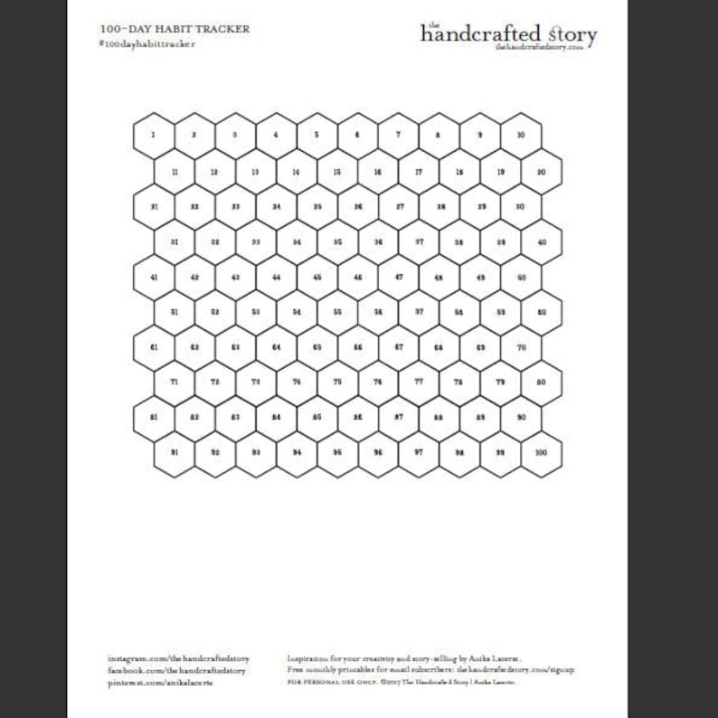 100-Day Habit Tracker Printable Goal Planner for 100 Day ... 100-Day Habit Tracker Printable Goal Planner for 100 Day ...