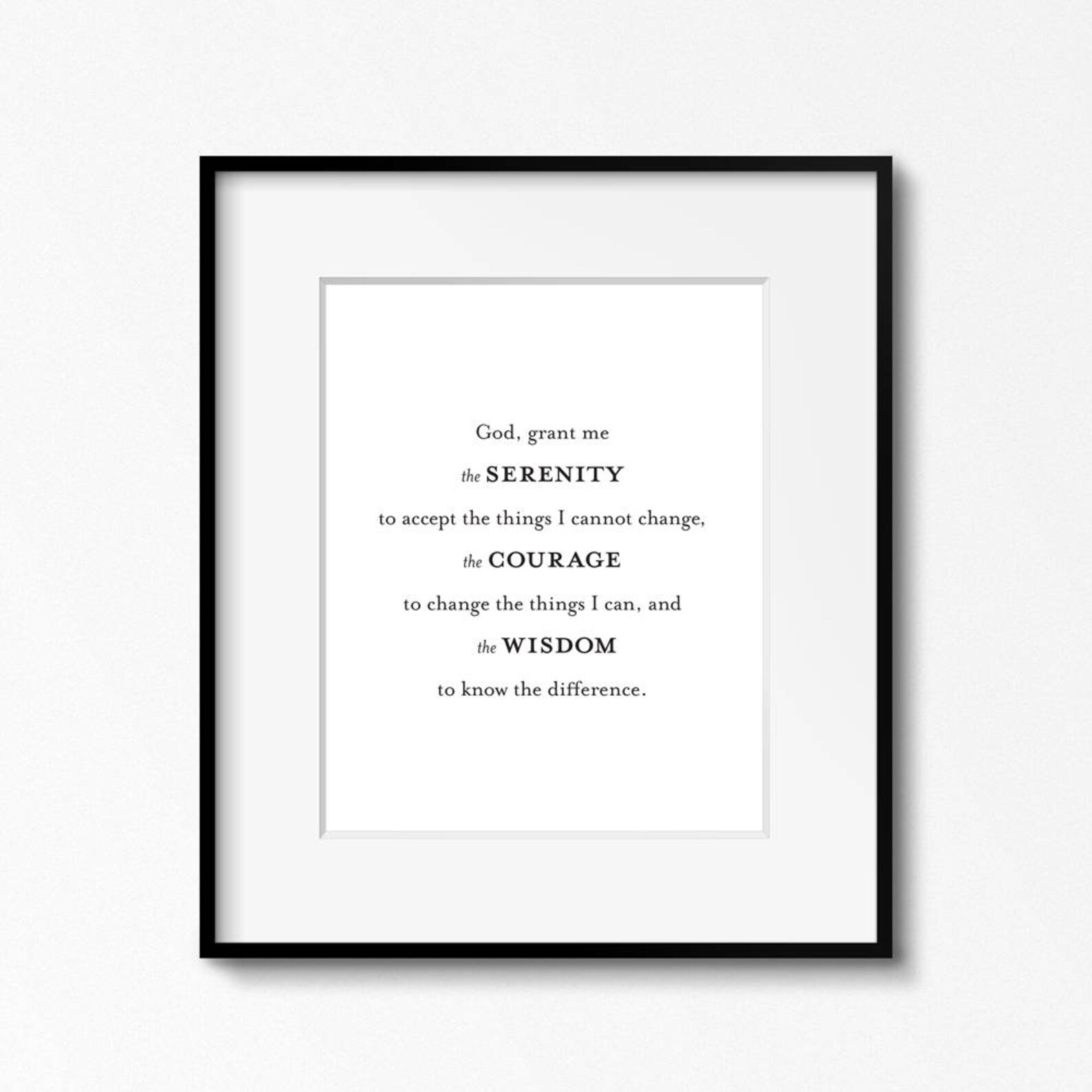 serenity prayer 8x10 printable art inspirational print aa etsy