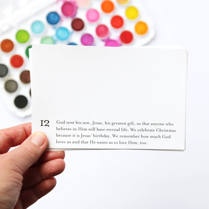 Advent Art Journal 12 Days Printable DIY Nativity Advent Etsy