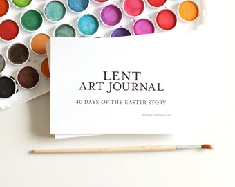 Lent Art Journal - Easter Printable - Kids Craft - 40 Days of Lent - Countdown - Bible Art Journaling