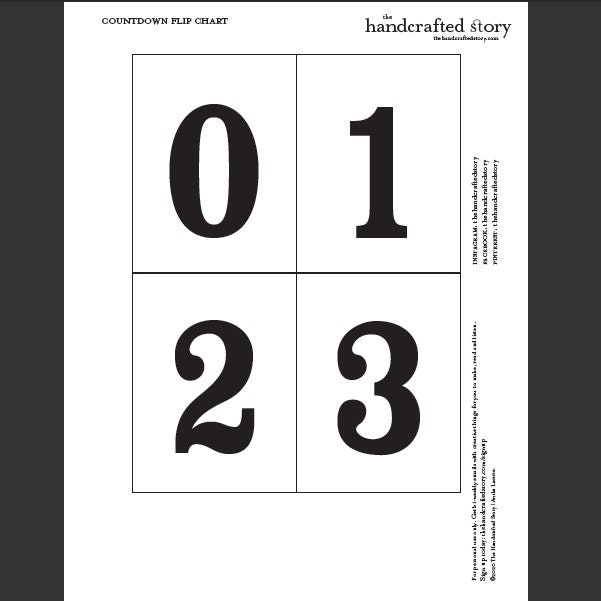 DIY Countdown Flip Chart Printable: 100-day Project, Wedding Countdown ...