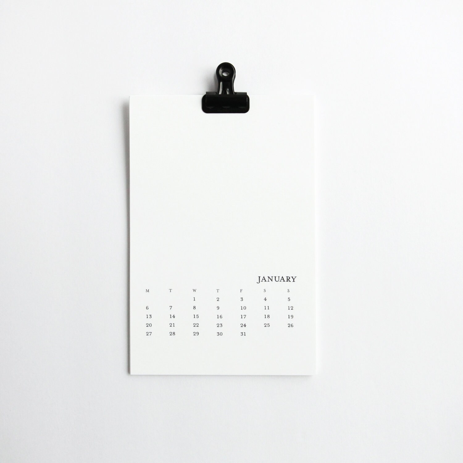 2020 Blank Calendar 4x6 Monday-Sunday Printable monthly | Etsy
