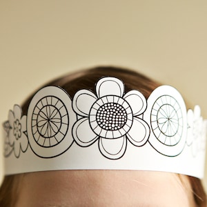 Paper Flower Crown Kids Craft image 4