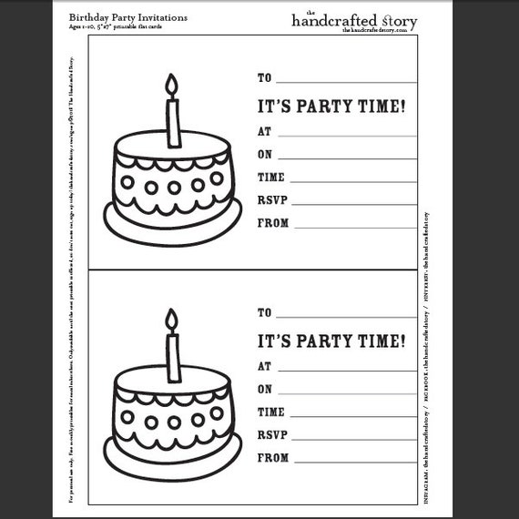 Printable boy birthday party invitations