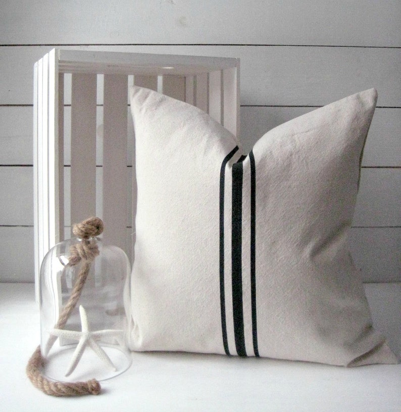 Grainsack Pillow/ Modern Farmhouse / French Country Pillow/ Etsy