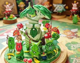 Hestu Figurine with Glowing Base & Glass Dome – Zelda Desk Decor, Night Light, Jewelry Tray, Collectible Gift