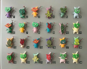 Legend of Zelda Korok Clay Fridge Magnet – Desktop & Car Decor, Cake Topper – Collectible Fan Gift