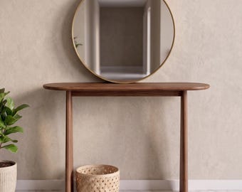 Mesa auxiliar moderna de madera maciza para sofá, mesa consola minimalista, mesa de recibidor, mesa de entrada, decoración de madera para el hogar, regalo de inauguración de casa