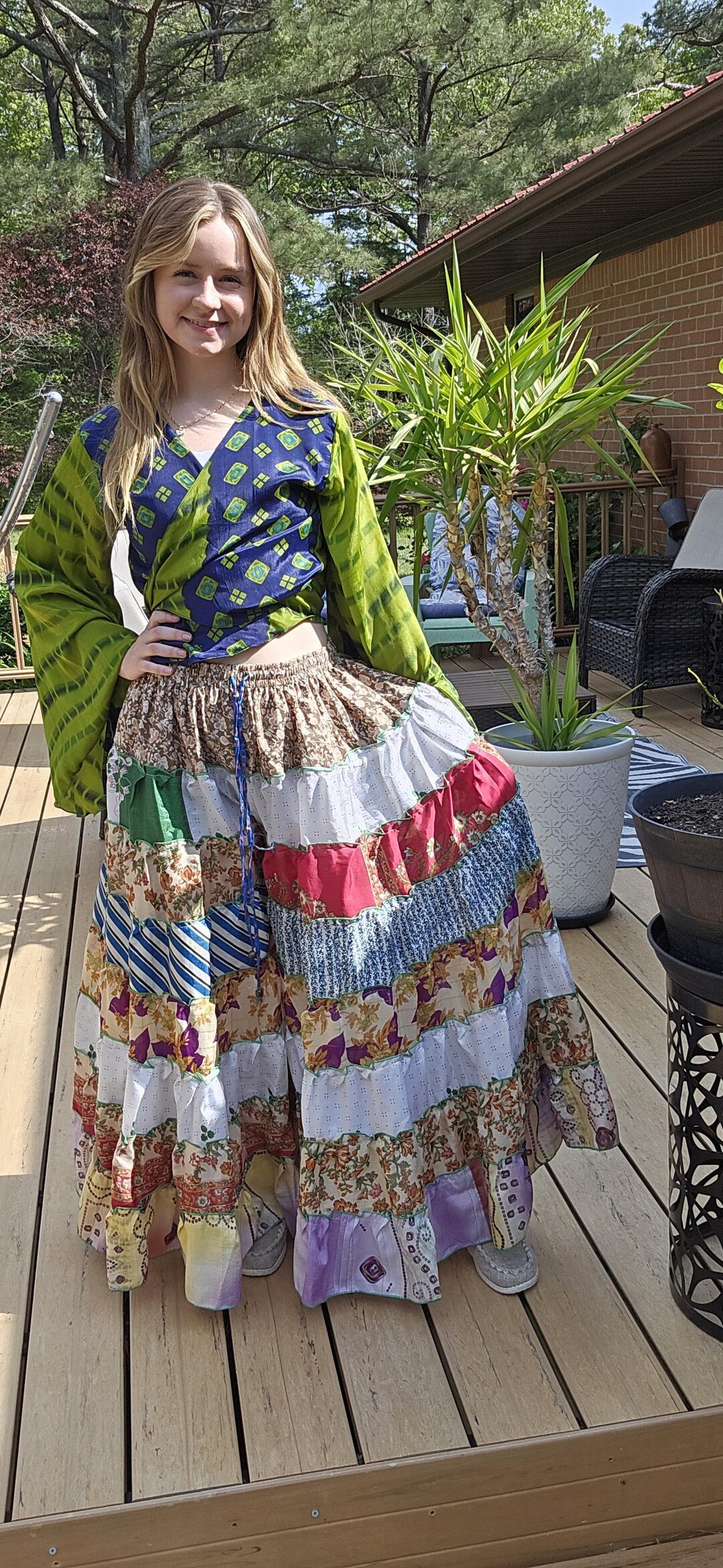 226086 Patchwork Hippie Summer Palazzo Pants