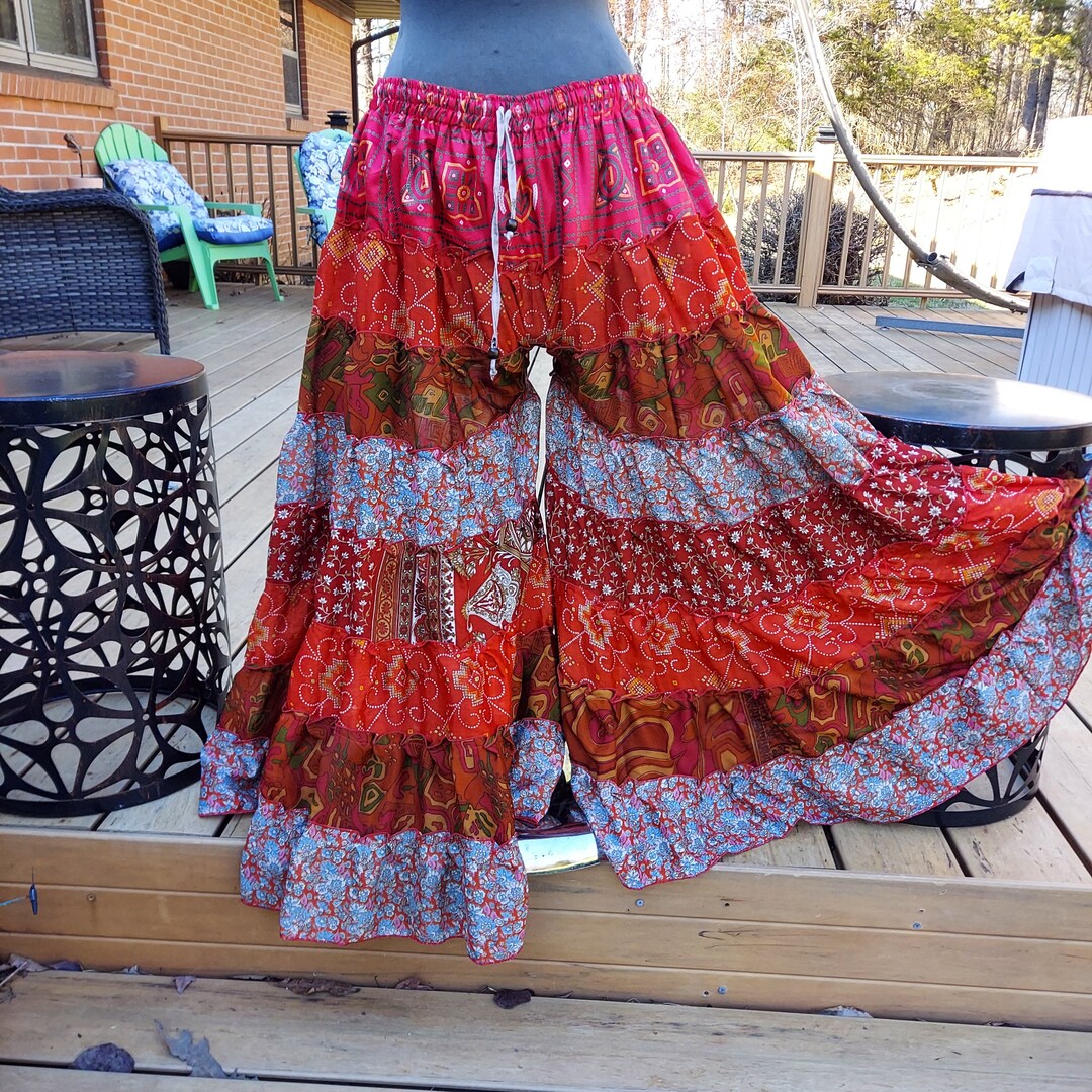 Boho Hippie Patchwork Palazzo Pants One Size S to 2X - Etsy