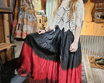 Boho Hippie Ombre Tie Dyed Cotton. Palazzo Pants  One Size S to 2X