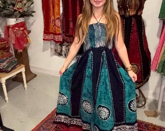 Halter Dress with embroidery   One size S to XL