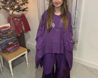 Conjunto Palazzo con top tipo pañuelo. Talla única (de la S a la 2X).