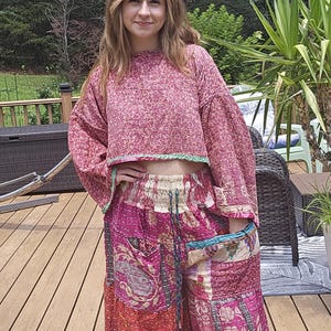 パンツ WONDER FULL LIFE KANTHA WRAP PANTS Wholesale kantha pants for your store