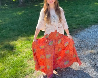 Boho Palazzo Pants  With Side Pockets One Size S to 2X