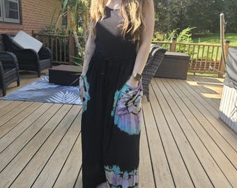 Reverse dye Palazzo Gaucho  pants    - One Size S to XL
