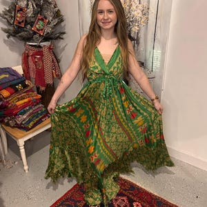 bohemian flower crossover empire waist dress R.Vivimos Women's Summer Maxi Off-Shoulder Dresses Short Sleeve Empire Waist Boho Floral Print Casual Smocked Flowy Dresses