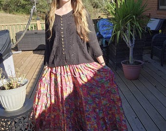 Pantalon palazzo bohème avec poches latérales Taille unique S à 2X