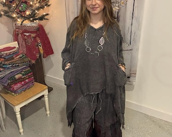 Conjunto Palazzo con top tipo pañuelo. Talla única (de la S a la 2X).