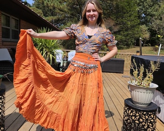 Boho Hippie 25 yrds  Maxi Skirt One Size S to 2X