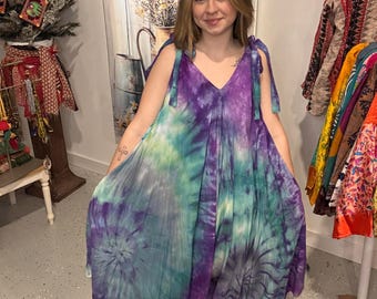 Hand Tie Dyed Jumpsuit   - One Size S to 3X