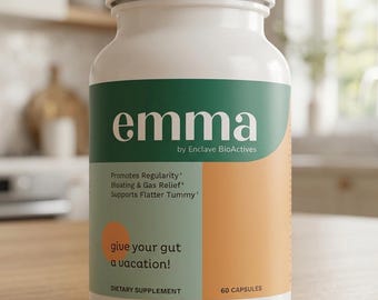Emma Gut Fitness & Colon Cleanse Formula, Relief from Bloating, 60 Capsules