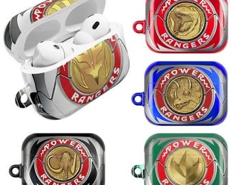 Mighty Morphin Power Rangers AirPods Case, Retro 90s Tech Accessory