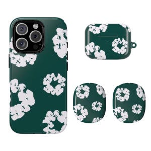 Denim Tears Inspired Cotton Cross Phone Case, AirPods Combo, Streetwear Style Cover 2