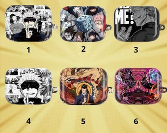 Anime Jujutsu Kaisen AirPods, Airpods Max Case, Gojou Satoru Airpods Case For Airpods Gen 1, 2, 3, 4, Airpods Pro 1, 2, 3 & AirPods Max