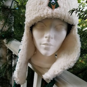 Milwaukee Bucks Earflap Aviator  Hat Bucks Trapper Russian Hat Bucks Bomber style hat Bucks crochet hat bucks knit Milwaukee bucks winter