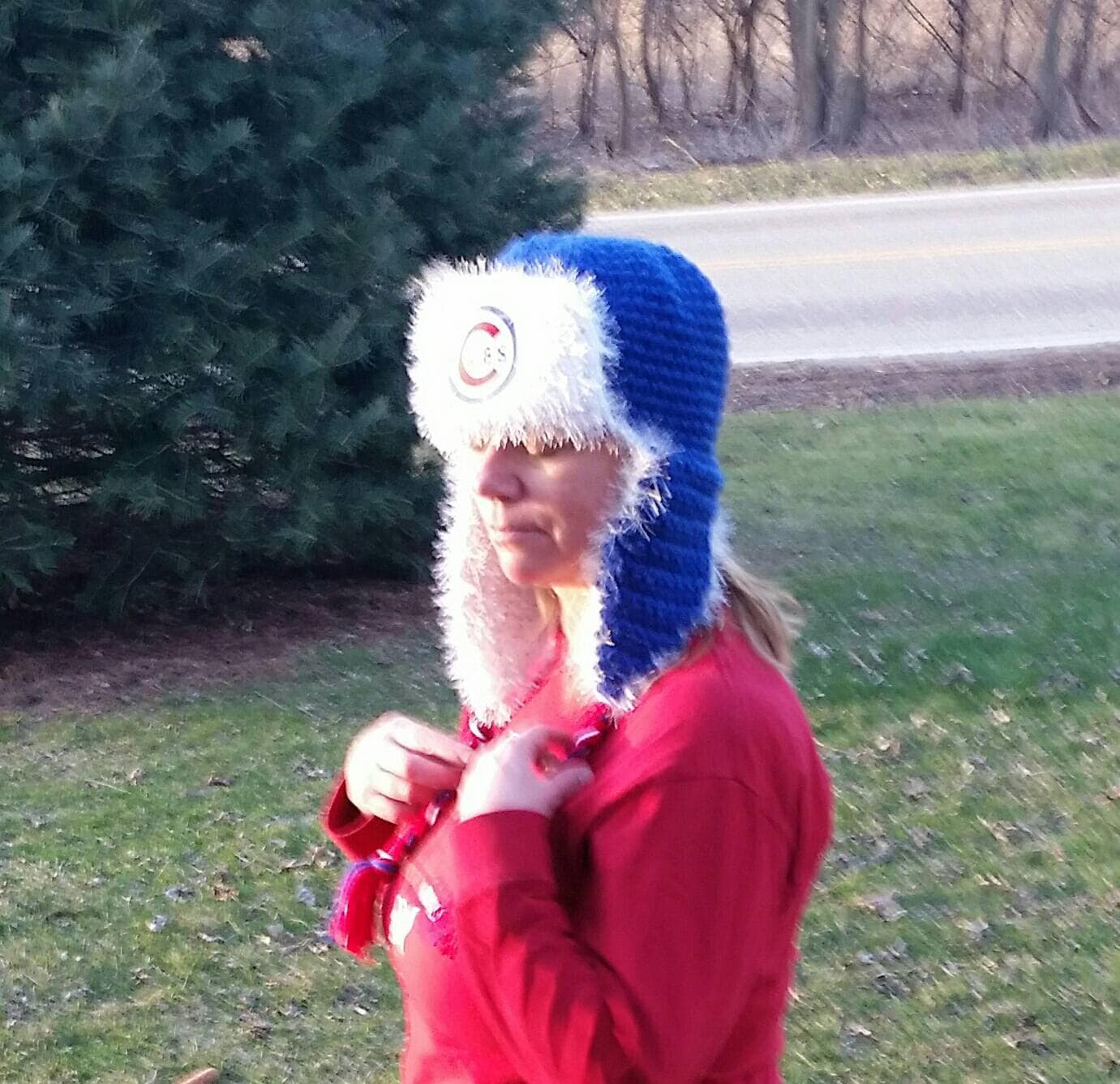 Ladies' Chicago Cubs Fuzzy Lumberjack 