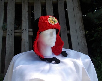 Knit Blackhawks Hat - Etsy