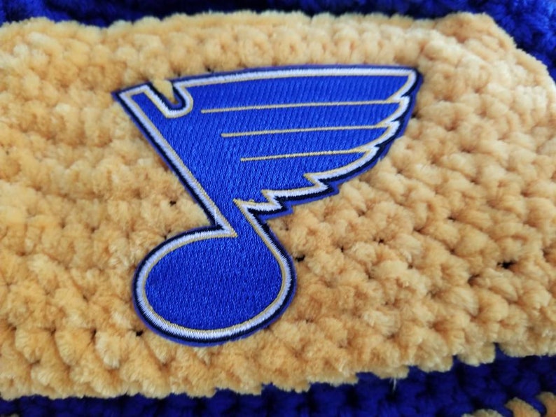 St. Louis Blues Winter Hat Blues Aviator Hat Knit St Louis Blues Hat Blues Bomber Hat St. Louis 