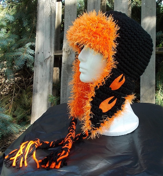 blaze orange knit hat