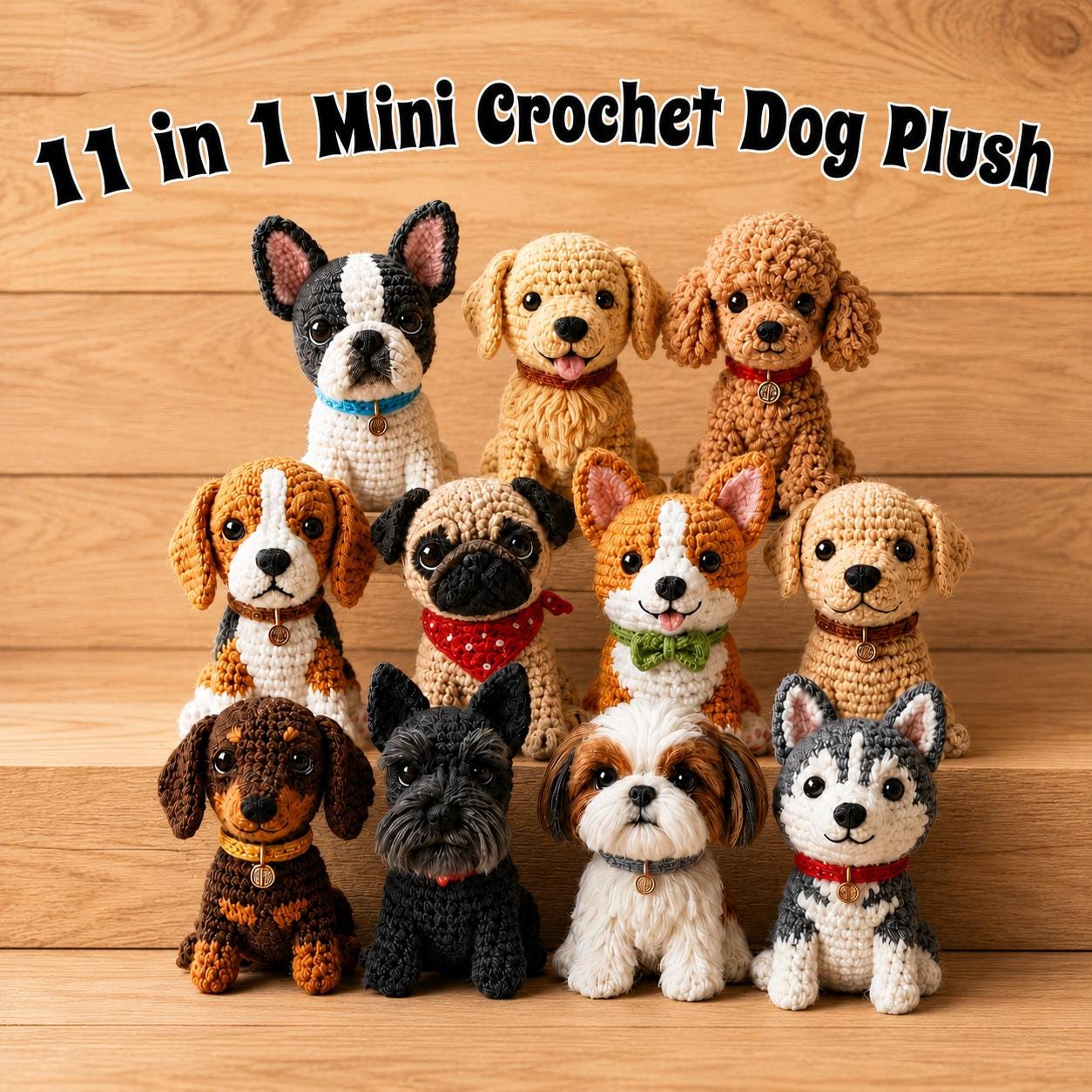 40 Dog Crochet Patterns for Amigurumi, Wearables, and Giftable Makes 27 Mini Crochet Dog Plush Handmade Puppy Amigurumi Cute