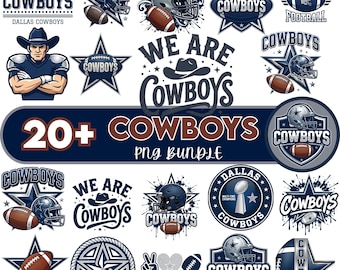 Dallas Cowboys SVG PNG Bundle, Football Cutfile, Cricut Silhouette, Team Pride (Digital Download)