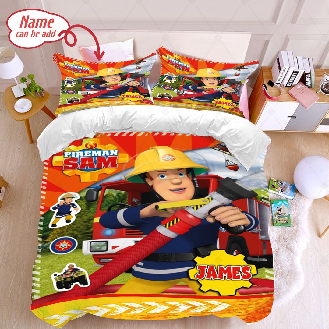 Fireman Sam Bedding Set Fireman Sam Duvet Cover and Etsy
