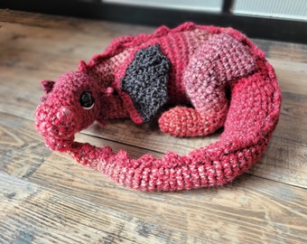Crochet Dragon Stuffed Animal Handmade Gift / Cute Plushie Dragon Animal / Baby Dragon Stuffed Toy / Birthday Gifts for Teens or Adults