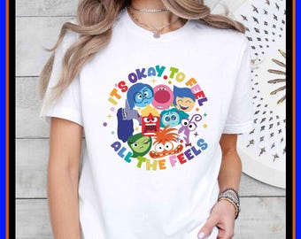 It's Okay To Feel All The Feels Mental Health Sped Teacher Inclusion Neurodiversity Tee | Unisex Adult Kid Cotton T-Shirt Hoodie Gift GU502