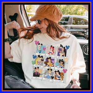 Disney Princesses Balloons Shirt Cute Mickey Ears Shirt Cinderella Ariel Disney Characters Shirt Disney Girl Trip Shirt Tee